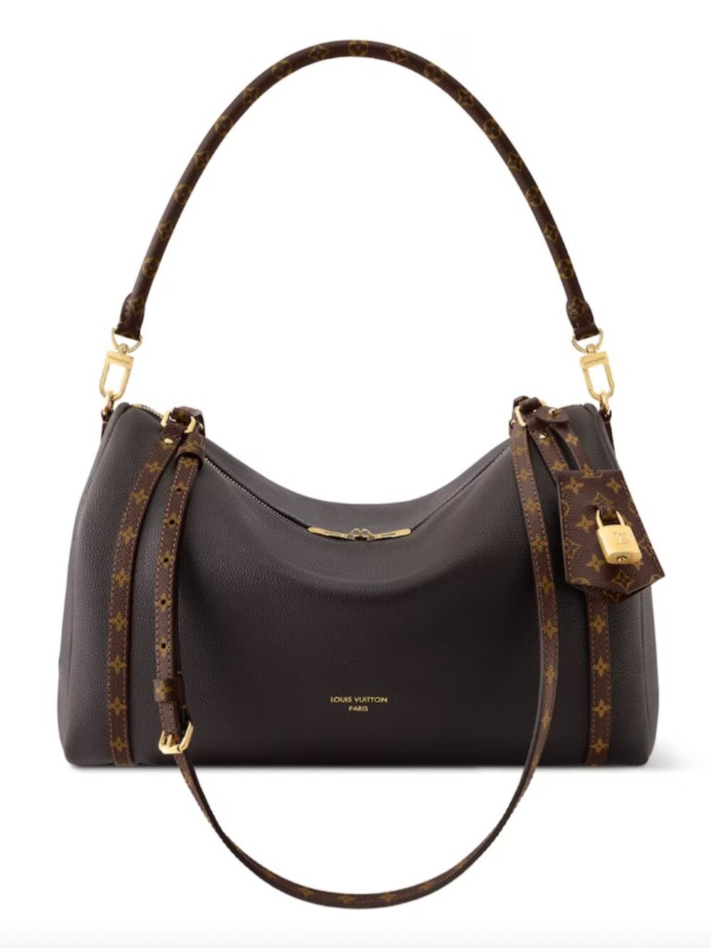 $4500 Louis Vuitton 2025 Brown Express LV Boston Travel Crossbody Handle MM Bag